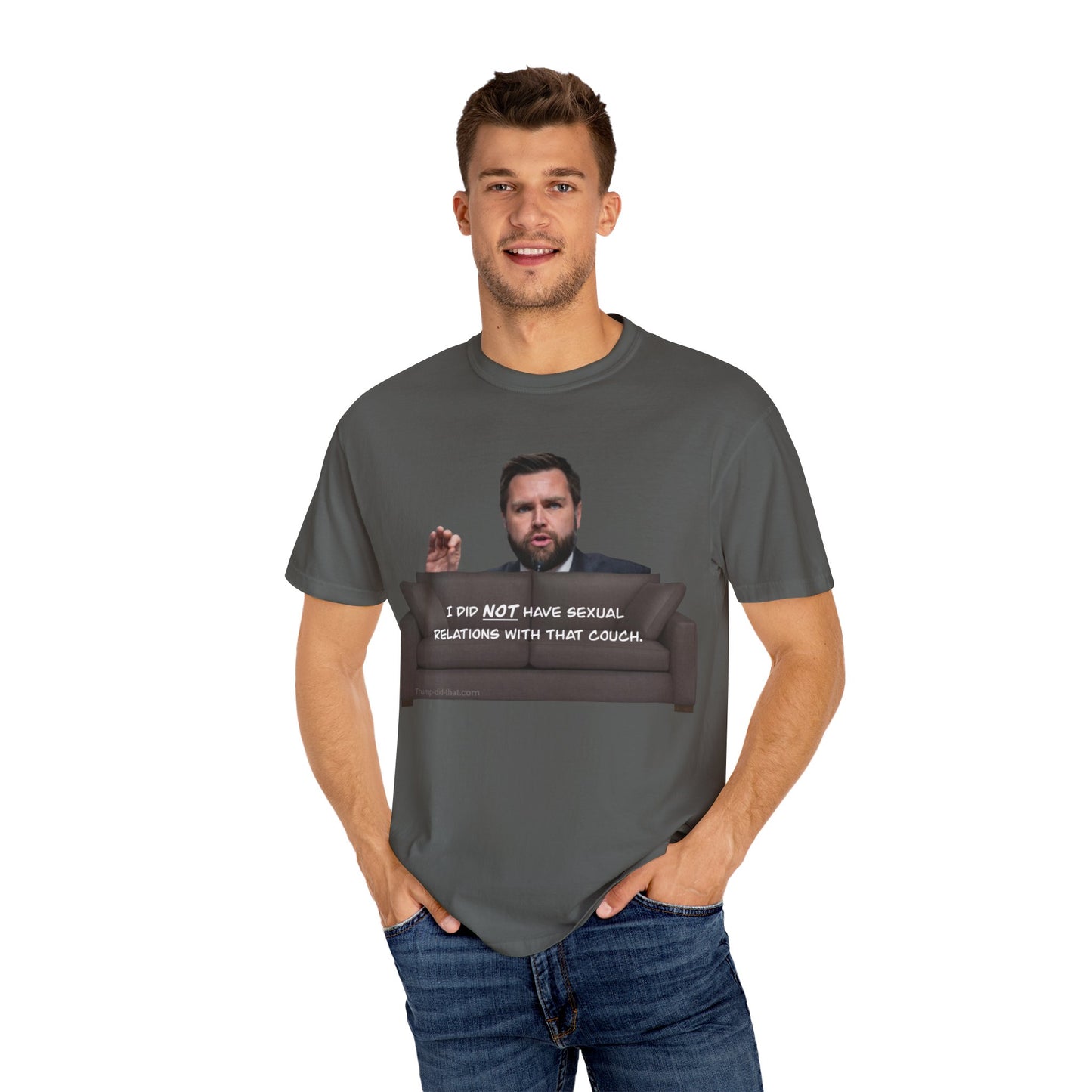Love Between Man and Couch Quote T-Shirt Unisex - Trump Did That