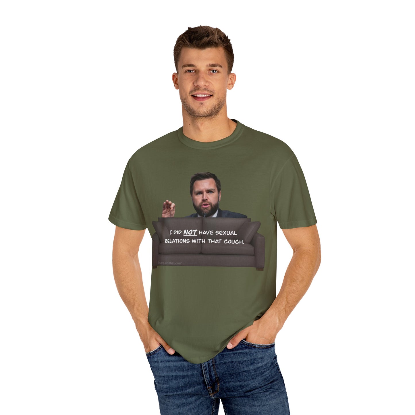 Love Between Man and Couch Quote T-Shirt Unisex - Trump Did That