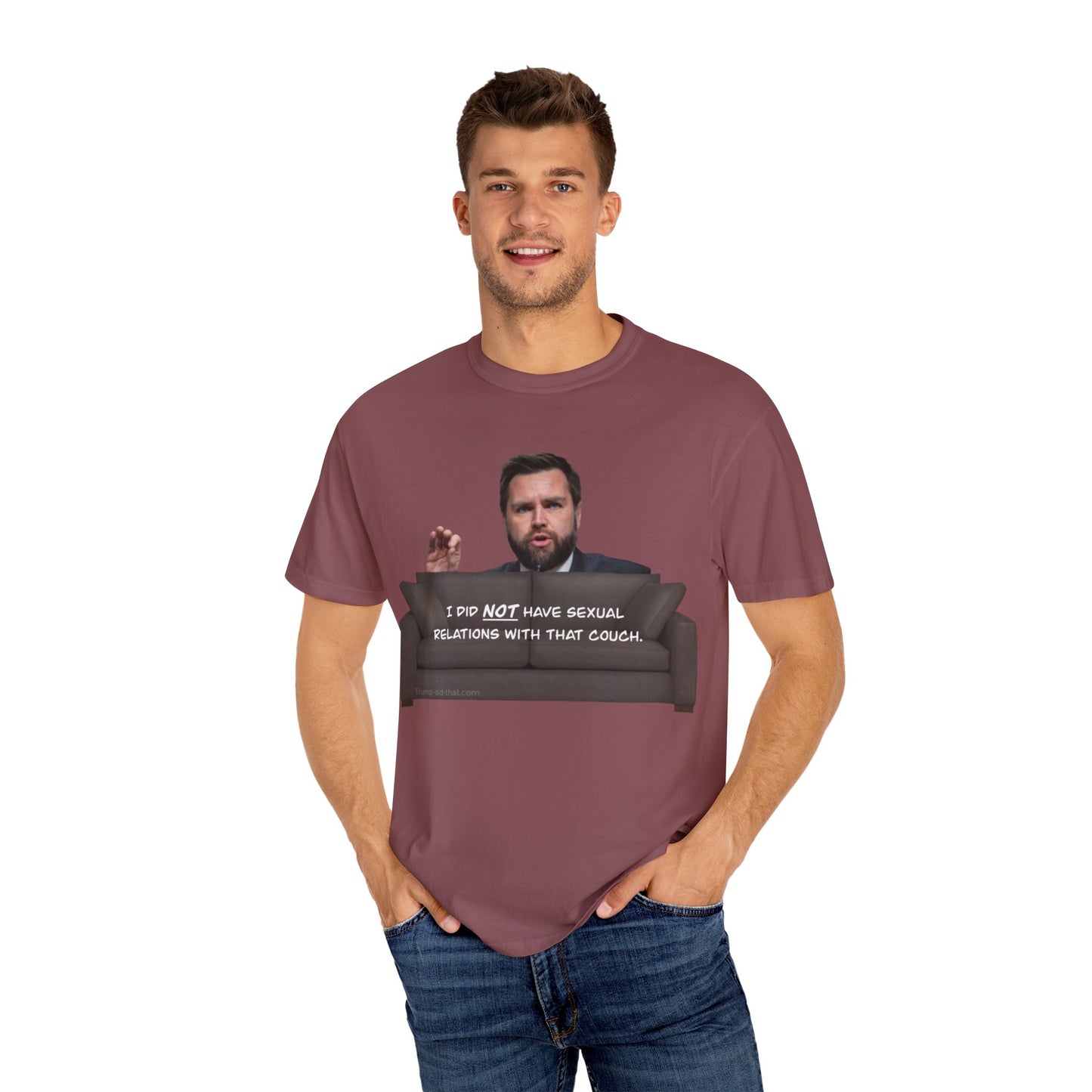 Love Between Man and Couch Quote T-Shirt Unisex - Trump Did That