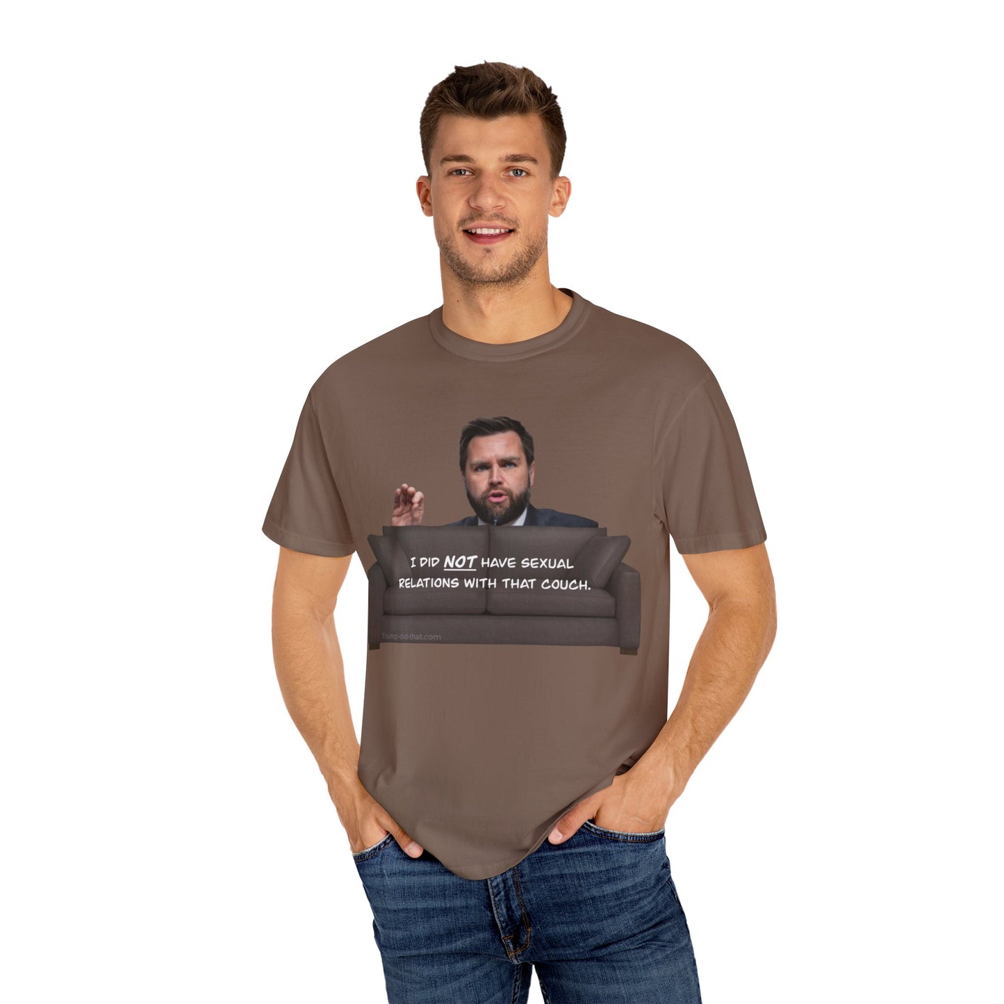 Love Between Man and Couch Quote T-Shirt Unisex - Trump Did That
